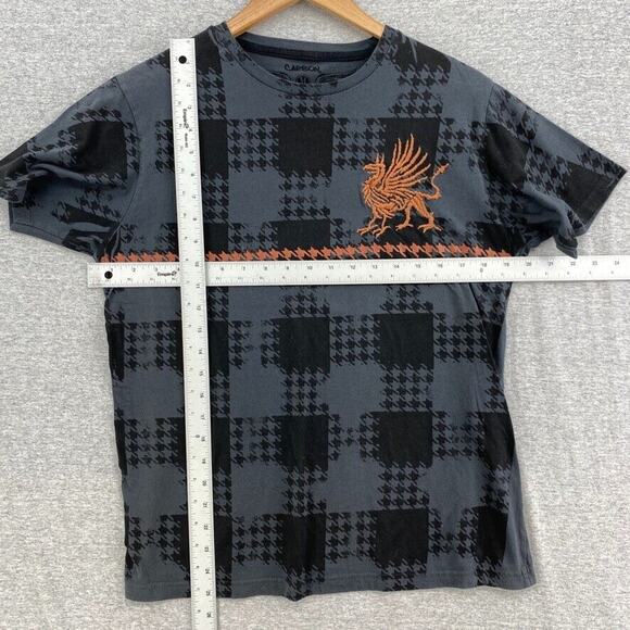 Carbon Tshirt Mens Medium Griffin Embroidered Mythological Y2K Tee Short Sleeve - Picture 5 of 7